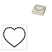 うろこ状ハート枠 ラバースタンプ (押印)