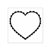 うろこ状ハート枠 ラバースタンプ (インプリント)