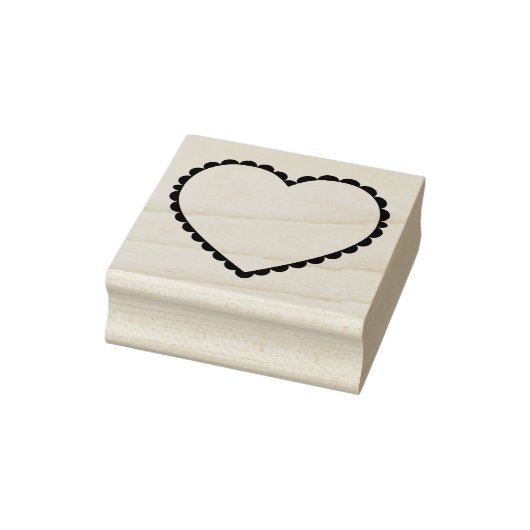 うろこ状ハート枠 ラバースタンプ (スタンプ)