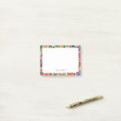 うろこ状フローラ縁ど文具 ポストイット (デスク上)