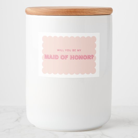 うろこ縁はっきりした文字花嫁キャンドルラベル フードラベル (正面)