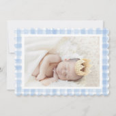 うろこ青いギンガムローレルクレスト 案内状 (裏面)