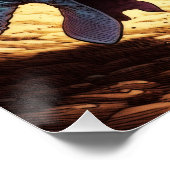 うろたえたウサギがウサギの穴から落ちる ポスター (コーナー)