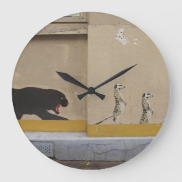 うろつきのヒョウ ラージ壁時計