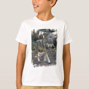 うろつくオオカミの青年スエットシャツ Tシャツ