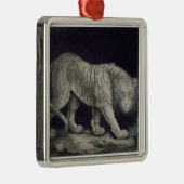 うろつくトラ(紙の鉛筆) メタルオーナメント (右)