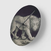 うろつくトラ(紙の鉛筆) ラウンド壁時計 (傾斜)