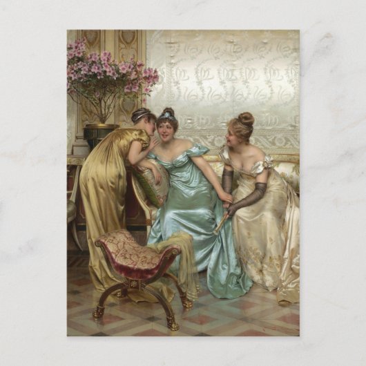 うわさ話の広がり – ヴィンテージ動機 ポストカード (正面)