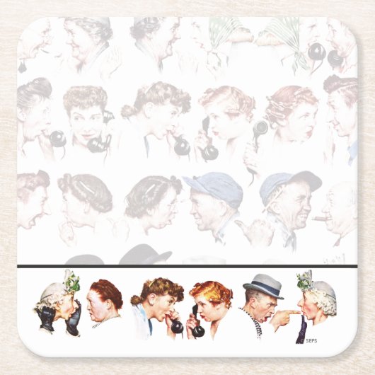 うわさ話4の鎖 スクエアペーパーコースター (正面)