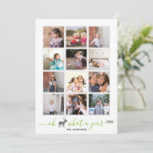 うわっ、なんて年を振り返る写真のコラージュが素敵なんだろう、緑色で シーズンカード (スタンド正面)