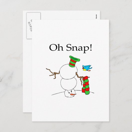 うわっ!(UDスノーマン) シーズンポストカード (正面/裏面)