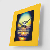 うわーお母さん壁時計 スクエア壁時計 (傾斜)