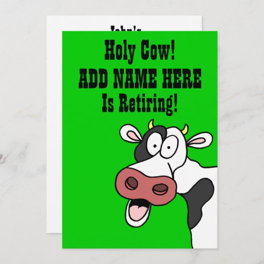 うわー漫画の退職の招待 招待状 (正面/裏面)