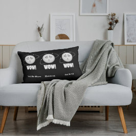 うわー無表情ムーン顔腰枕 ランバークッション