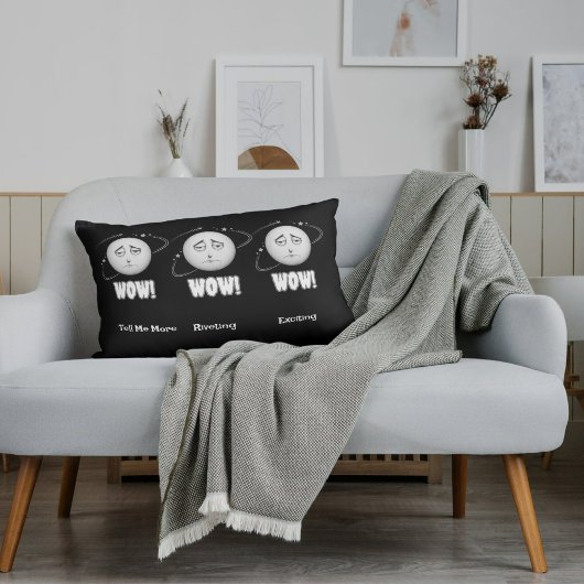 うわー無表情ムーン顔腰枕 ランバークッション