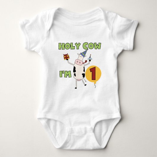うわー私は1 Tシャツおよびギフトです ベビーボディスーツ (正面)