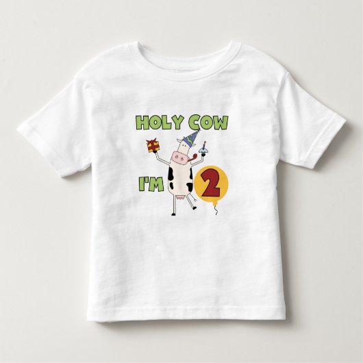 うわー私は2個の誕生日のTシャツおよびギフトです トドラーTシャツ (正面)