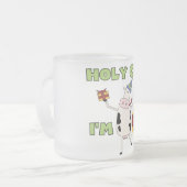 うわー私は40個の誕生日のTシャツおよびギフトです フロストグラスマグカップ (正面左)