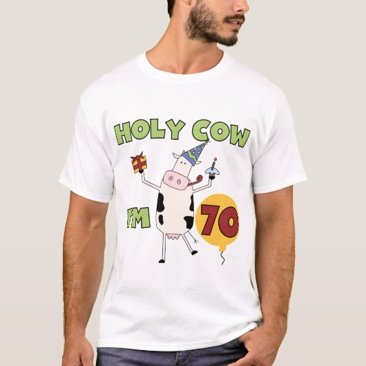 うわー私は70個の誕生日のTシャツおよびギフトです Tシャツ (正面)