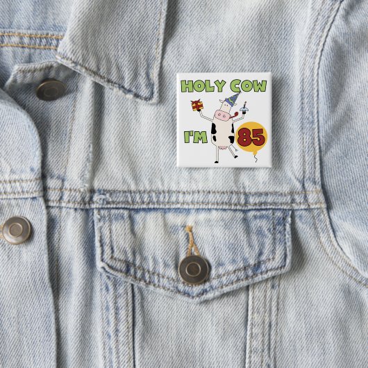 うわー私は85個の誕生日のTシャツおよびギフトです 缶バッジ (インサイチュ)