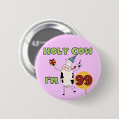 うわー私は99個の誕生日のTシャツおよびギフトです 缶バッジ (正面&裏面)