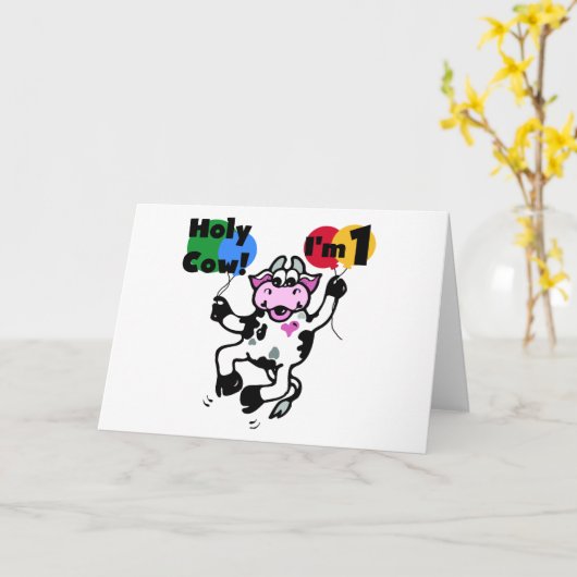 うわー第1誕生日のTシャツおよびギフト カード (黄色い花)