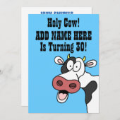 うわー第30誕生日のおもしろいな漫画の招待 招待状 (正面/裏面)