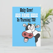 うわー第70誕生日のおもしろいな漫画の招待 招待状 (スタンド正面)