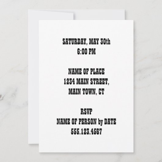 うわー第70誕生日のおもしろいな漫画の招待 招待状 (裏面)