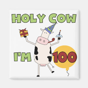 うわー100th誕生日のTシャツおよびギフト マグネット