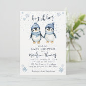 うわー かわいい冬のベイビーシャワー 招待状 (スタンド正面)