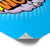 うわー！アー鮮やかトポップ・アートの漫画感嘆符 ポスター (角)