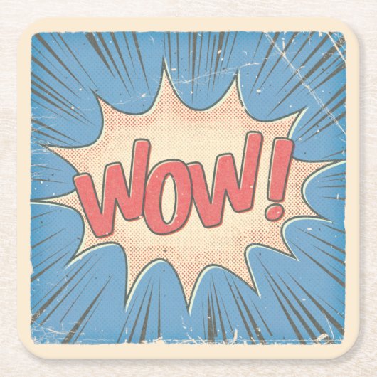 うわー！ スクエアペーパーコースター (正面)