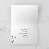 うわー! パーティーの帽子「年齢」のおもしろいな誕生日 カード (内部)