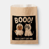 うわー 食べられないでしょ 犬と猫 ハロウィンのユーモア フェイバーバッグ (正面)