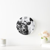 うわー！ 黒と白の素朴なカントリー西部スタイル ラウンド壁時計 (ホーム)