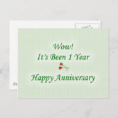 うわー！1年間のハッピーアニバーサリーを終了(&A) ポストカード (正面/裏面)