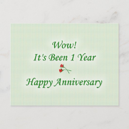 うわー！1年間のハッピーアニバーサリーを終了(&A) ポストカード (正面)