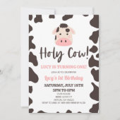 うわー!1歳になるよ!初めての誕生日パーティー 招待状 (正面)