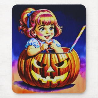 ~うわ~っ!ハロウィーンレトロトリックまたは治療 マウスパッド