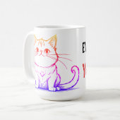 うわ、人が嫌だ、猫が好き コーヒーマグカップ (正面左)