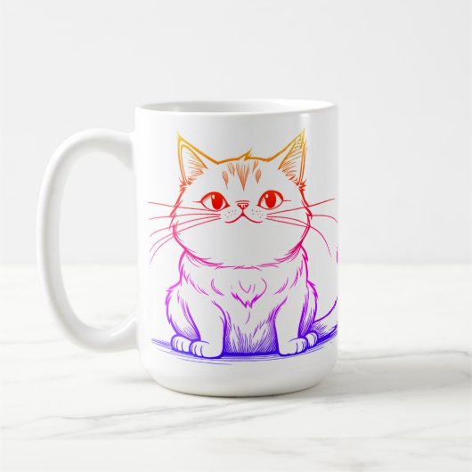 うわ、人が嫌だ、猫が好き コーヒーマグカップ (左)