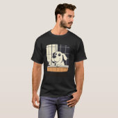 うわ、人間... 面白い サラシスティックな 内向型 可愛い犬L Tシャツ (正面フル)