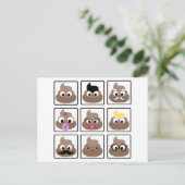 うんこだらけのフェイス ポストカード (スタンド正面)