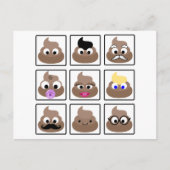 うんこだらけのフェイス ポストカード (正面)