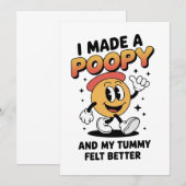 うんこをしたおかげで腹が治った 大人のミーム 招待状 (正面/裏面)