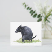 うんこをしりながら考える犬 ポストカード (スタンド正面)