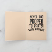 うんこスマイル面白い誕生日グリーティングカード サンキューカード (内部)