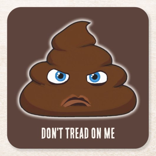 うんざりするな スクエアペーパーコースター (正面)