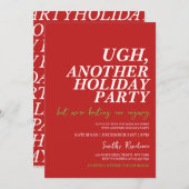 うんざりする別のホリデーパーティー 招待状 (正面/裏面)